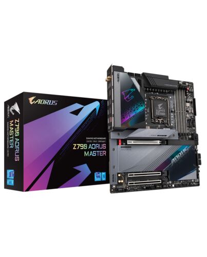 GIGABYTE Z790 AORUS MASTER Motherboard - Supports Intel Core 13th CPUs, 20+1+2 Phases Digital VRM, up to 8000MHz DDR4 (OC), 1xPCIe 5.0+4xPCIe 4.0 M.2, Wi-Fi 6E, 10GbE LAN, USB 3.2 Gen 2x2 Z790 AORUS MASTER