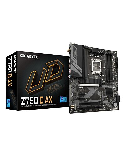 GIGABYTE Z790 D AX Motherboard - Supports Intel Core 14th Gen CPUs, 12+1+1 Phases Digital VRM, up to 7600MHz DDR5 (OC), 3xPCIe 4.0 M.2, Wi-Fi 6E, 2.5GbE LAN, USB 3.2 Gen 2 Z790 D AX