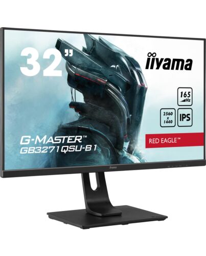 iiyama G-MASTER Unleash your full gaming potential with the 165Hz GB3271QSU Red Eagle guaranteeing 1ms MPRT GB3271QSU-B1