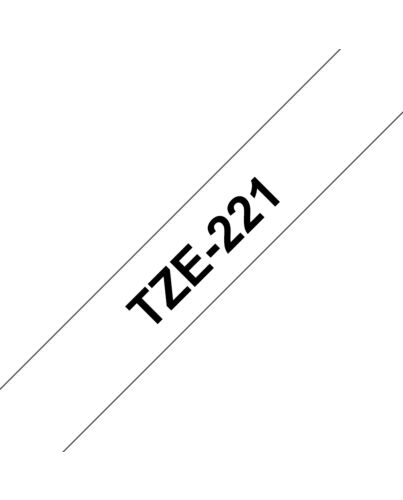 Brother TZE-221 label-making tape Black on white TZE221