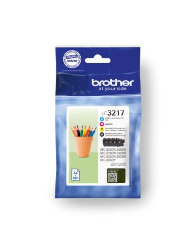 Brother LC3217VALDR ink cartridge 4 pc(s) Original Black, Cyan, Magenta, Yellow LC3217VALDR