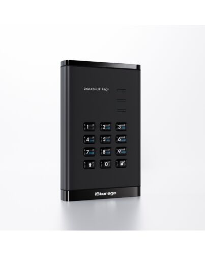 iStorage diskAshur PRO³ HDD 1TB | Secure Portable Hard Drive |FIPS 140-3 Level 3 compliant | AES-XTS 256-bit Hardware Encryption | PIN protected | OS & Platform Independent |GDPR, TAA Compliant|Brute force  defence | Dust/Water Resistant IS-DAP3-256-1000-F