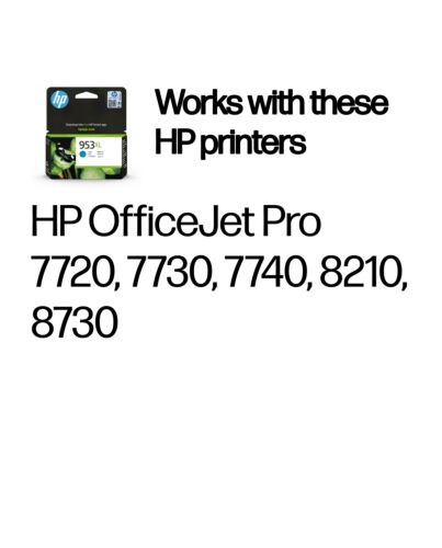 HP 953XL High Yield Cyan Original Ink Cartridge F6U16AE#BGY