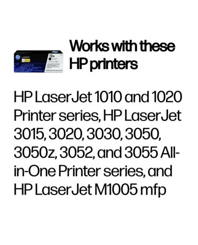 HP 12A Black Original LaserJet Toner Cartridge Q2612A