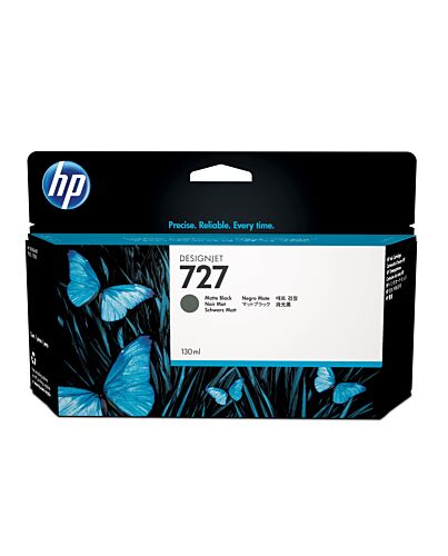 HP 727 130-ml Matte Black DesignJet Ink Cartridge B3P22A