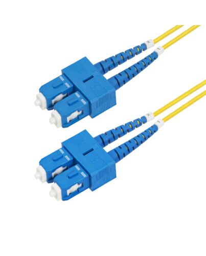 StarTech.com 2m (6.6ft) SC to SC (UPC) OS2 Single e Duplex Fiber Optic Cable, 9/125µm, 40G/100G cord, Bend Insensitive, Low Insertion Loss - LSZH Fiber Jumper Cord SMDOS2SCSC2M