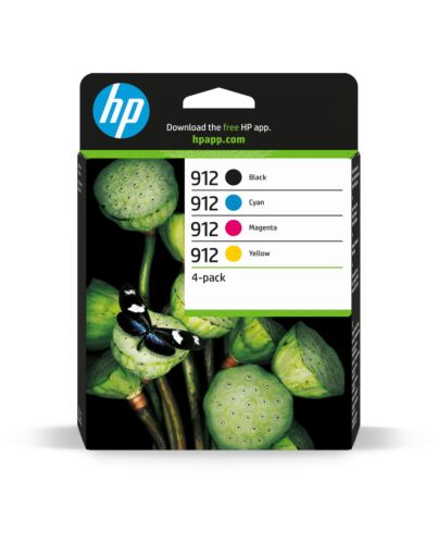 HP 912 4-pack Black/Cyan/Magenta/Yellow Original Ink Cartridges 6ZC74AE#301
