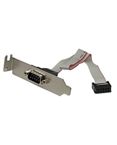 StarTech.com 9 Pin Serial Male to 10 Pin Motherboard Header LP Slot Plate PLATE9MLP