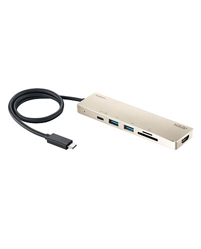 ATEN USB-C Multiport Mini Dock with Power Pass-Through UH3239