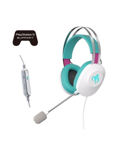 ASUS TUF Gaming H1 Gen II Hatsune Miku Edition Headset Wired Head-band USB Type-A Pink, Turquoise, White 90YH048B-BHUA00