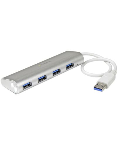 StarTech.com 4-Port USB Hub, USB A to 4x USB-A Ports, USB 5Gbps, Rugged Design, Bus-Powered, Portable Laptop USB 3.0 Hub ST43004UA