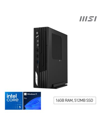 MSI Pro DP21 14M Intel Core 5 14400, Desktop PC, DP21 14M, SFF, Mini Computer, HTPC, (16GB RAM, 512GB Storage, Windows 11 ), Intel Graphics/DDR5/Dual HDMI/Dual LAN/WiFi 6E/BT 5.3 PRO DP21 14M i5 14400 FS 16GB 512GB W11P