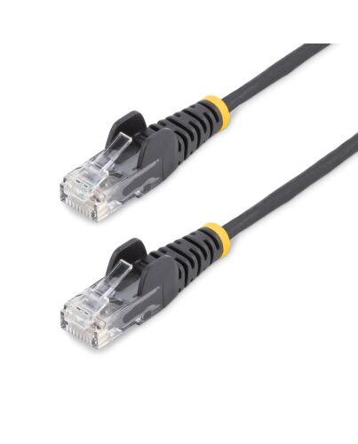 StarTech.com 5m Black Slim CAT6 Ethernet Cable, Snagless, 100W PoE, UTP, LSZH, 28AWG Pure Bare Copper Wire, Slim RJ45 Network Patch Cord w/Strain Reliefs, Individually Tested N6PAT5MBKS