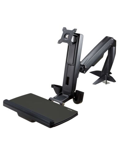 StarTech.com Sit Stand Monitor Arm - Desk Mount Adjustable Sit-Stand Workstation Arm for Single 34