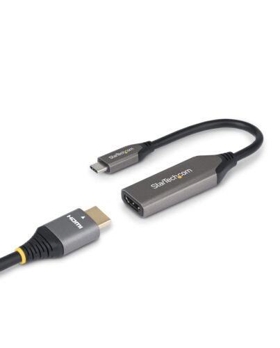 StarTech.com 112B-USBC-HDMI21 video cable adapter 0.2 m USB Type-C HDMI Type A (Standard) Grey 112B-USBC-HDMI21