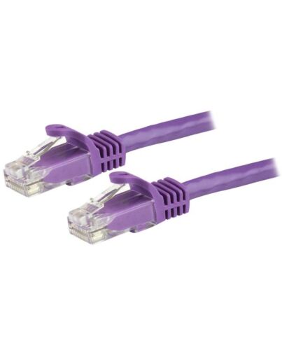 StarTech.com 1.5m CAT6 Ethernet Cable - Purple CAT 6 Gigabit Ethernet Wire -250MHz 100W PoE RJ45 UTP Network/Patch Cord Snagless w/Strain Relief Individually Tested N6PATC150CMPL