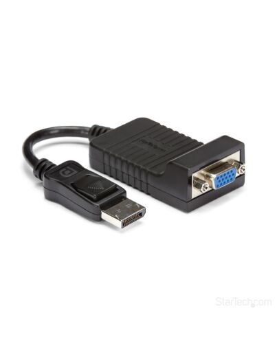 StarTech.com DisplayPort to VGA Adapter - Active DP to VGA Converter - 1080p Video - Durable - DP/DP++ Source to VGA Monitor Cable Adapter Dongle - DP 1.2 to VGA - Latching DP Connector DP2VGA