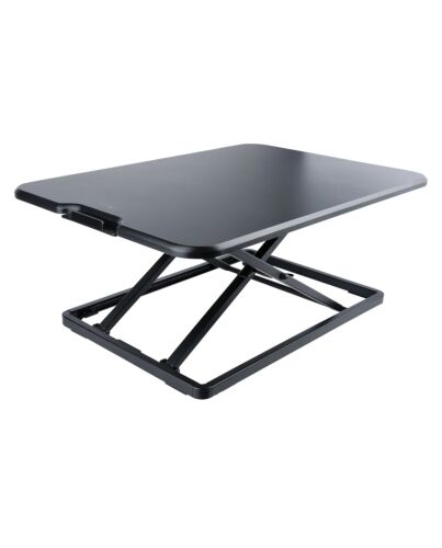 StarTech.com Standing Desk Converter for Laptop - Up to 8kg/17.6lb - Height Adjustable Laptop Riser - Table-Top Stand-Up Desk Converter for Home Office - Sit-Stand Desk Platform LAPTOP-SIT-STAND