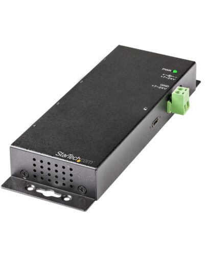 StarTech.com 4 Port USB C Hub 10Gbps - Metal Industrial USB-C Hub - 2x USB-C & 2x USB-A - ESD Surge Protection - USB-C or USB-A Host - Self-Powered Mountable USB 3.2 Gen 2 Type-C Hub HB31C2A2CME