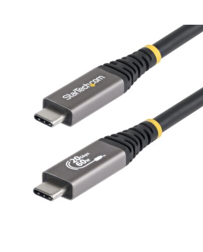 StarTech.com 3m (10ft) USB4 Cable, 20Gbps, USB-IF  USB-C Cable, 60W PD, 4K 120Hz DP 2.1, TPE Jacket, Black USB-C Cord CC3M20GUSB4CX