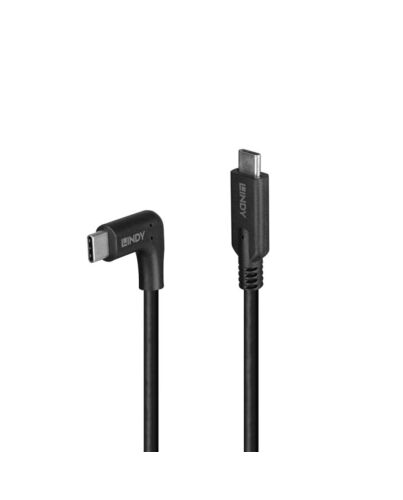 Lindy 1.5m USB 3.2 Type C Cable, 90° Right Angle, 10Gbps 32019