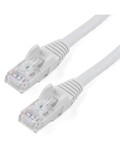 StarTech.com 50ft CAT6 Cable - White CAT6 Ethernet Cable - Gigabit Ethernet Wire - 250MHz 100W PoE RJ45 UTP CAT 6 Network/Patch Cord Snagless - Individually Tested N6PATCH50WH
