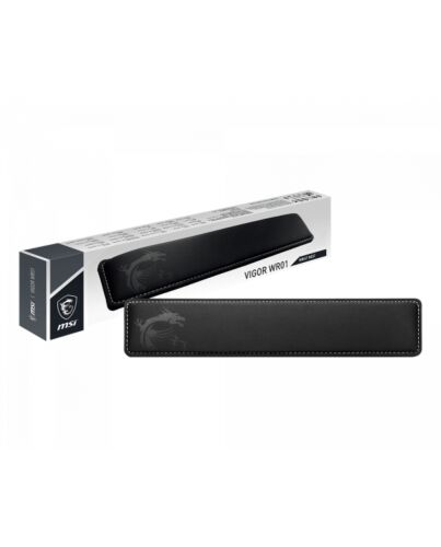 MSI VIGOR WR01 Keyboard Wrist Rest 'Black with Iconic Dragon design, Cool Gel-infused memory foam, Non-slip rubber base, Incline shape, Keyboard add on accessory for VIGOR Series Keyboard, Compatible with most Gaming Keyboards' 4719072720742