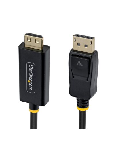 StarTech.com 2m DisplayPort to HDMI Adapter Cable with Gripping Connectors, 4K 60Hz, HDR, Uni-Directional DP to HDMI Video Converter, DP Desktop to HDMI Monitor 2M-DP-HDMI-4K60-GR