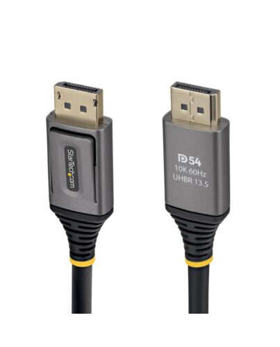 StarTech.com 50cm DisplayPort 2.1 Cable, VESA  DP54 DisplayPort Cable, Uncompressed 8K 60Hz, 10K 60Hz/8K 144Hz/4K 240Hz w/DSC 1.2a, DP 2.1 Monitor Cord DP21V-50C-DP54-CABLE