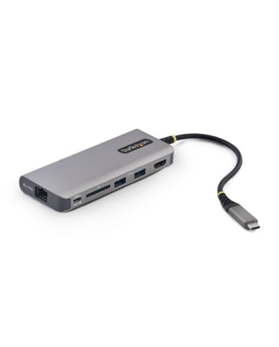StarTech.com USB-C to HDMI Multiport Adapter, 140W PD Charging, 4K 60Hz, 3-Port USB 10Gbps Hub, SD Card Slot, 2.5GbE, Mini Dock for MacBook / Dell / Thinkpad / HP 177B-USBC-MULTIPORT