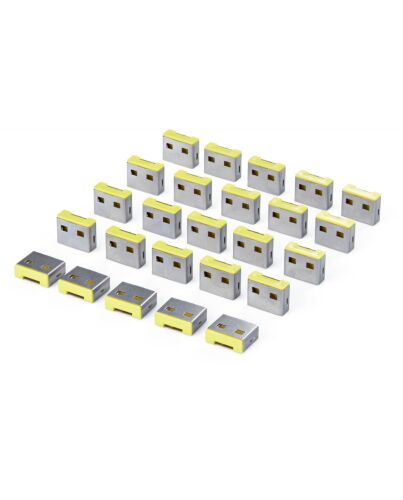 StarTech.com USB-A Port Blocker Replacement Plugs, 25-Pack Spare Latching Inserts for USB-A-PORT-BLOCKER, Snap-In Reusable USB-A Dust Covers for Laptops & Computers 25P-USB-A-BLOCKER