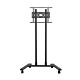 B-Tech Large Universal Flat Screen Trolley / Floor Stand (VESA 600 x 400) - 1.6m Ø50mm Poles