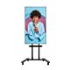 B-Tech Large Universal Flat Screen Trolley / Floor Stand (VESA 600 x 400) - 1.6m Ø50mm Poles