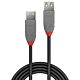 Lindy 0.5m USB 2.0 Type A Extension Cable, Anthra Line