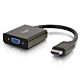 C2G 80500 video cable adapter 0.2 m HDMI VGA (D-Sub) Black