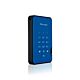 iStorage diskAshur2 256-bit 256GB USB 3.2 secure encrypted solid-state drive - Blue IS-DA2-256-SSD-256-BE