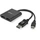 StarTech.com 2-Port Multi Monitor Adapter - DisplayPort 1.2 MST Hub - Dual 4K 30Hz or 1080p - USB Bus Powered - Video Splitter for Extended Desktop Mode on Windows PCs Only - DP to 2x DP
