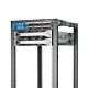 StarTech.com 4-Post 25U Mobile Open Frame Server Rack, Four Post 19in Network Rack with Wheels, Rolling Rack with Adjustable Depth for Computer/AV/Data/IT Equipment - Casters, Leveling Feet or Floor Mounting