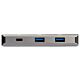 StarTech.com 3 Port USB C Hub with Gigabit Ethernet RJ45 GbE Port - 2x USB-A, 1x USB-C - SuperSpeed 10Gbps USB 3.1/3.2 Gen 2 Type C Hub Adapter - USB Bus Powered - Aluminum - Works w/TB3~3 Port USB C Hub with Gigabit Ethernet RJ45 GbE Port - 2x USB-A, 1x 