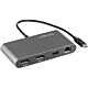 StarTech.com Thunderbolt 3 Mini Dock - Portable Dual Monitor Docking Station with DP 4K 60Hz, 1x USB-A Hub (USB 3.0/5 Gbps), GbE - 11in/28cm Cable - TB3 Multiport Adapter - Mac/Windows