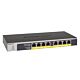 NETGEAR GS108LP Unmanaged Gigabit Ethernet (10/100/1000) Power over Ethernet (PoE) 1U Black, Grey