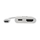Tripp Lite U444-06N-H4K6WC USB-C to HDMI Adapter (M/F) - 4K 60 Hz, 60W PD Charging, HDCP 2.2, White