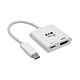 Tripp Lite U444-06N-H4K6WC USB-C to HDMI Adapter (M/F) - 4K 60 Hz, 60W PD Charging, HDCP 2.2, White
