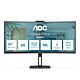 AOC V5 CU34V5CW computer monitor 86.4 cm (34") 3440 x 1440 pixels Wide Quad HD LED Black