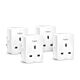 TP-Link Tapo Mini Smart Wi-Fi Socket, Energy Monitoring, 4-Pack