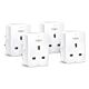 TP-Link Tapo Mini Smart Wi-Fi Socket, Energy Monitoring, 4-Pack