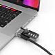 Compulocks Ledge Lock Adapter for MacBook Pro 16" (2019) with Combination Cable Lock Silver