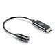 C2G 54426 mobile phone cable Black 0.09 m USB-C 3.5 mm