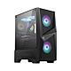 MSI MAG FORGE 100R Mid Tower Gaming Computer Case 'Black, 2x 120mm ARGB PWM Fan, 1x 120mm Fan, 1-6 ARGB Hub, Mystic Light Sync, Tempered Glass Panel, ATX, mATX, mini-ITX'