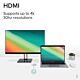 Plugable Technologies USB C to HDMI Multiport Adapter, Driverless 3-in-1 USB C Hub with 4K HDMI Output, USB 3.0 and USB-C Charging Port, Compatible with MacBook, Chromebook, Dell XPS, Thunderbolt 3 and More